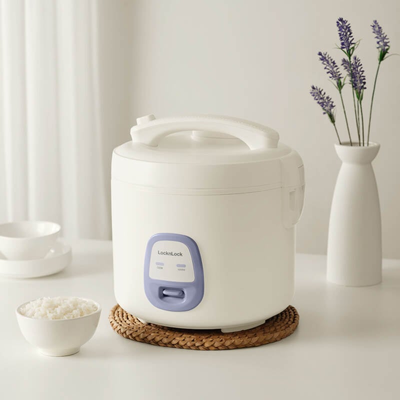 LocknLock electric rice cooker 220V, 50Hz, 700W, 1.8L - Ivory - EJR462IVY, , large image number null